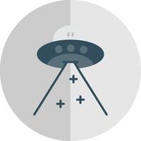 Ufo Flat Scale Icon Design vector