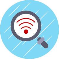 Wifi plano circulo icono diseño vector