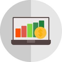 Content Revenue Flat Scale Icon Design vector