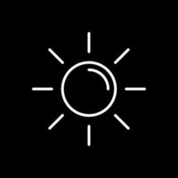 Sun Line Inverted Icon Design vector