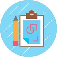 Sketching Flat Circle Icon Design vector