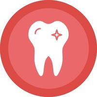 Teeth Glyph Due Circle Icon Design vector