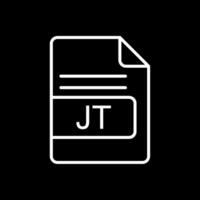 JT File Format Line Inverted Icon Design vector