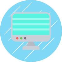 Computer Flat Circle Icon Design vector