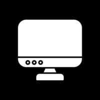 Computer Glyph Inverted Icon Design vector