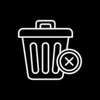 Delete Line Inverted Icon Design vector