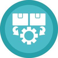 Order Processing Glyph Due Circle Icon Design vector