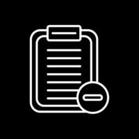 Notepad Line Inverted Icon Design vector