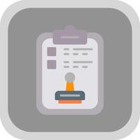 Stamp Flat round corner Icon Design vector