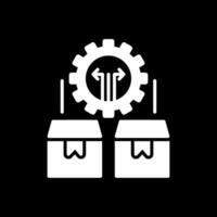 Logistics Management Glyph Inverted Icon Design vector