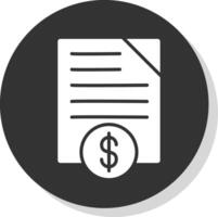 Mortgage Paper Glyph Shadow Circle Icon Design vector
