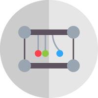 Newtons Cradle Flat Scale Icon Design vector