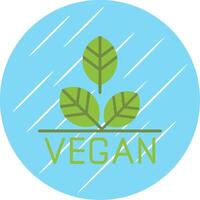 Vegan Flat Circle Icon Design vector