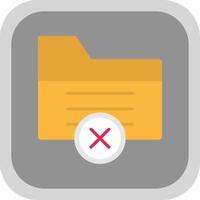 Delete File Flat round corner Icon Design vector