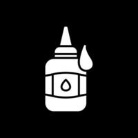 Glue Glyph Inverted Icon Design vector