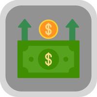 Money Growth Flat round corner Icon Design vector