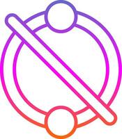 Piercing Line Gradient Icon Design vector