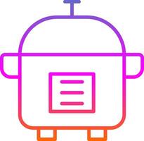 Slow Cooker Line Gradient Icon Design vector