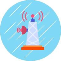 Signal Tower Flat Circle Icon Design vector