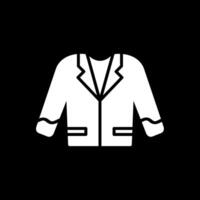 traje glifo invertido icono diseño vector