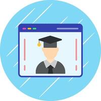 Student Flat Circle Icon Design vector