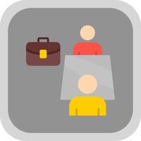 Business Meeting Flat round corner Icon Design vector