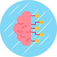 Brain Flat Circle Icon Design vector