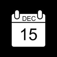 December Glyph Inverted Icon Design vector