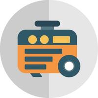 Electric Generator Flat Scale Icon Design vector