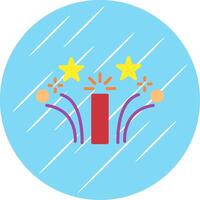 Firework Flat Circle Icon Design vector