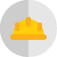 Hard Hat Flat Scale Icon Design vector