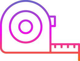 Measure Tape Line Gradient Icon Design vector