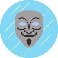 Mask Flat Circle Icon Design vector