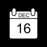 December Glyph Inverted Icon Design vector