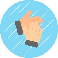 Clapping Flat Circle Icon Design vector