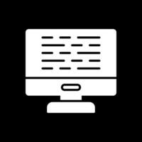 Computer Glyph Inverted Icon Design vector