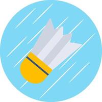 Badminton Game Flat Circle Icon Design vector