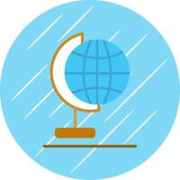 Globe Flat Circle Icon Design vector