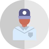 Security Guard Flat Scale Icon Design vector