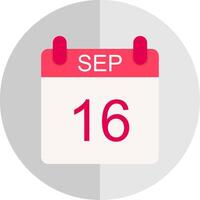 September Flat Scale Icon Design vector