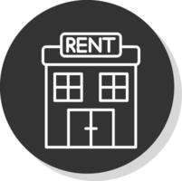 Renting Glyph Due Circle Icon Design vector