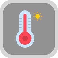 Thermometer Flat round corner Icon Design vector