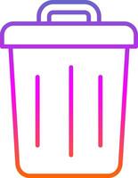 Trash Line Gradient Icon Design vector