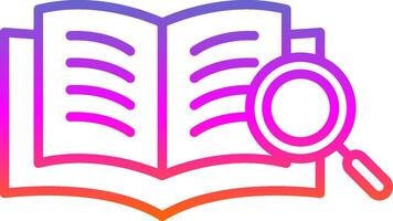 Book Line Gradient Icon Design vector