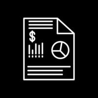 Financial Data Line Inverted Icon Design vector
