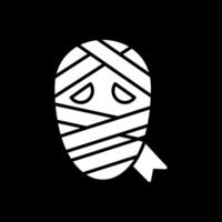 Mummy Glyph Inverted Icon Design vector