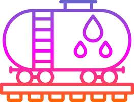 Oil Tank Line Gradient Icon Design vector