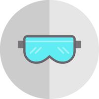 la seguridad lentes plano escala icono diseño vector