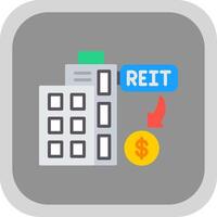 reit plano redondo esquina icono diseño vector