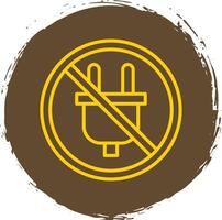 Prohibited Sign Line Circle Sticker Icon vector